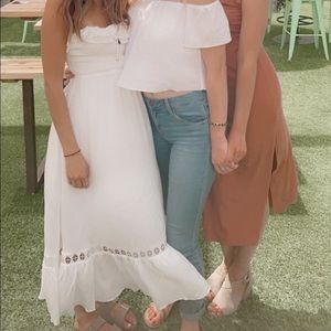 White summer midi dress